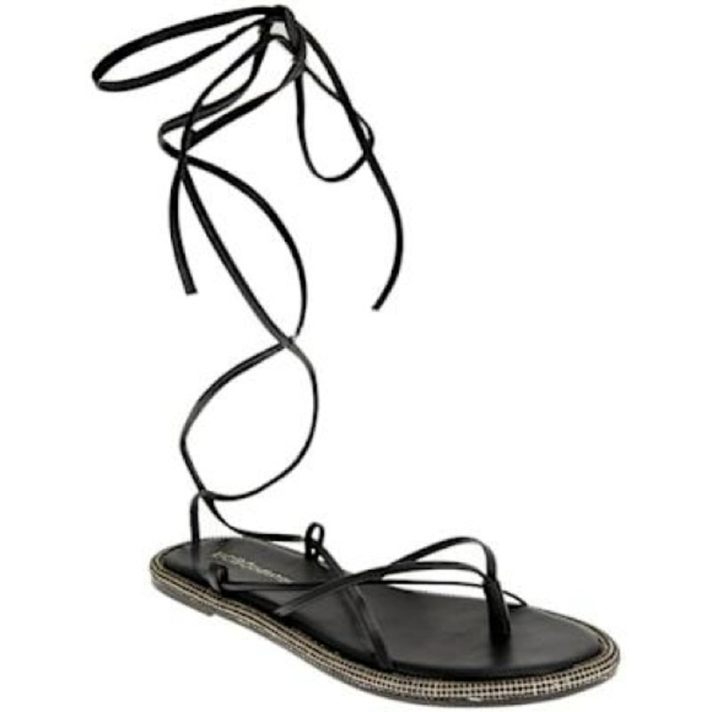 New in Box! BCBGeneration Black Gladiator Sandals Ankle Wrap Sz 9